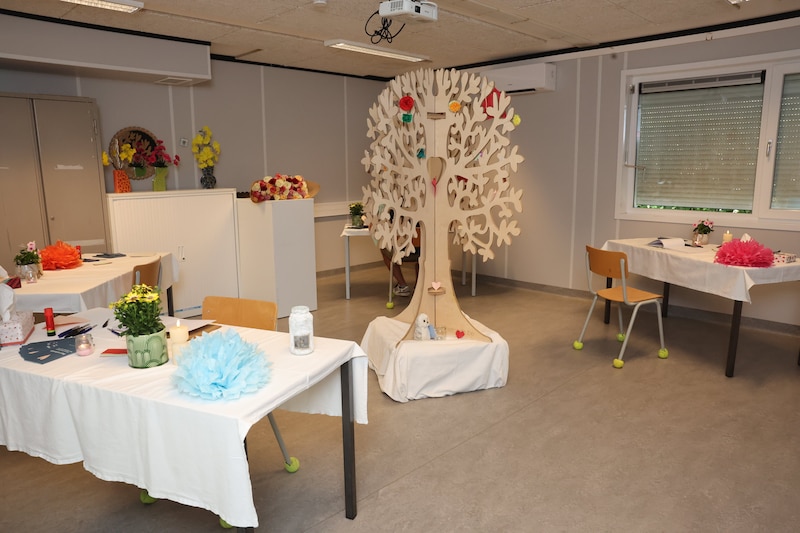 Op hun school kunnen leerlingen en leerkrachten in het rouwhoekje terecht.