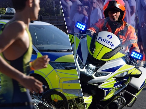 Politiezone Grens hield samen met de ondersteuning van andere politiezones toezicht langs het parcours.