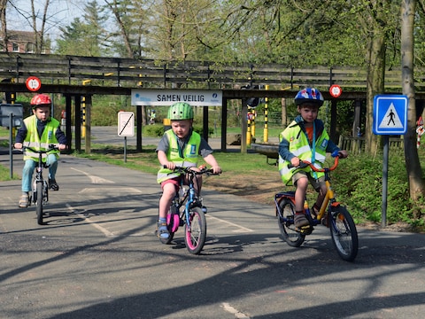 Het verkeerspark in het provinciaal domein in Kessel-Lo. 