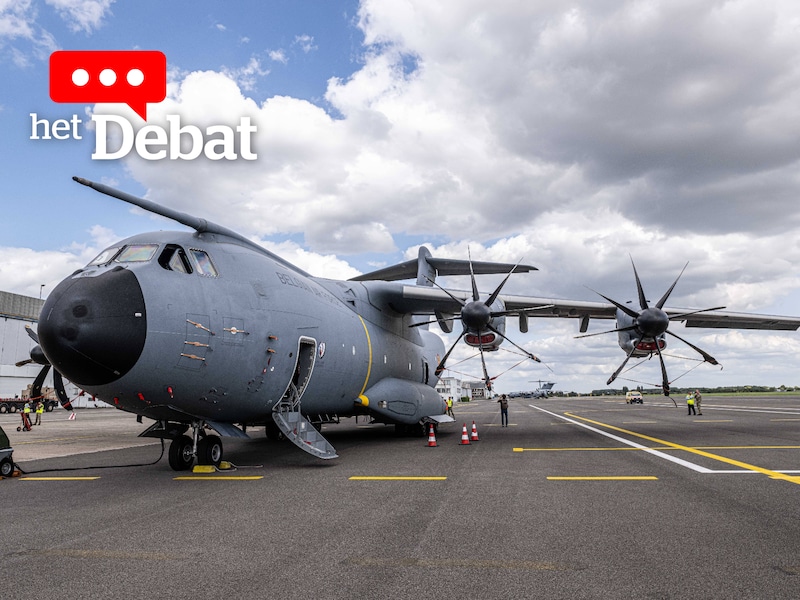 Eén van de A400M-transportvliegtuigen waarmee de Belgen worden gerepatrieerd