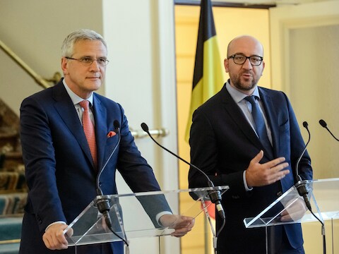 Kris Peeters en Charles Michel.