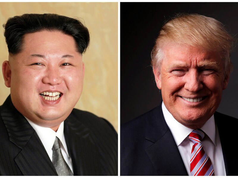 De Noord-Koreaanse leider Kim Jong-un en Amerikaans president Donald Trump.