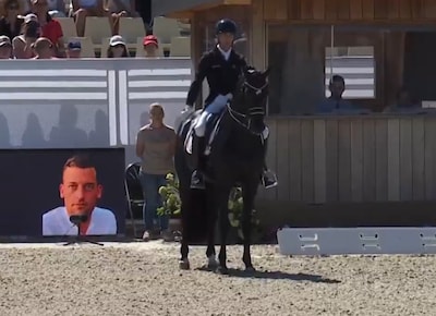 Justin Verboomen (Zonik Plus) wint na GP Special ook GP Freestyle op EK dressuur