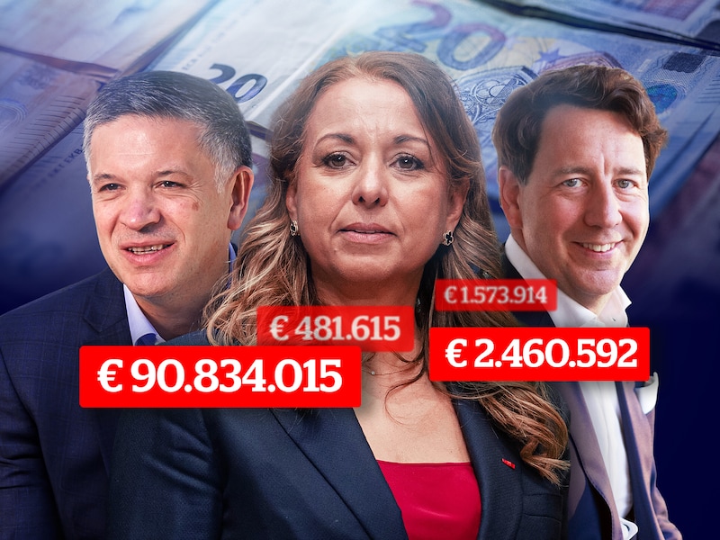 Van links naar rechts: Michel Doukeris (AB InBev), Ilham Kadri (ex-Syensqo) en Jan Boone (Lotus Bakeries). 