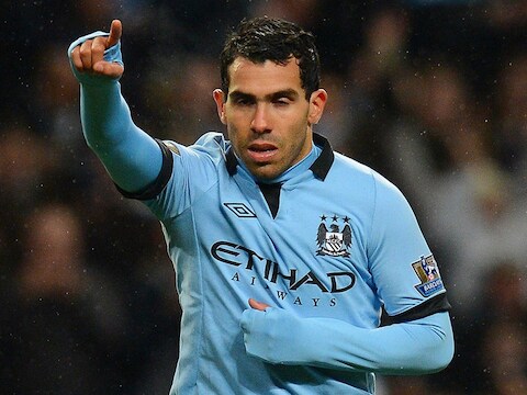 Carlos Tevez was goed voor drie goals.