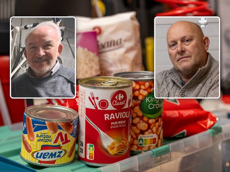 Willy (inzet links) en Erik (inzet rechts) hebben al een noodvoorraad ingeslagen.