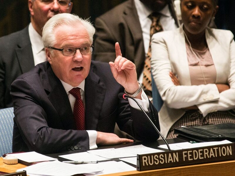 De Russische VN-ambassadeur Vitali Tsjoerkin.