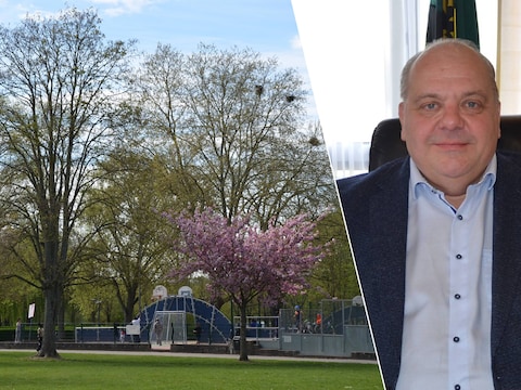 Het park van Ninove. Burgemeester Guy D'haeseleer (Forza Ninove).