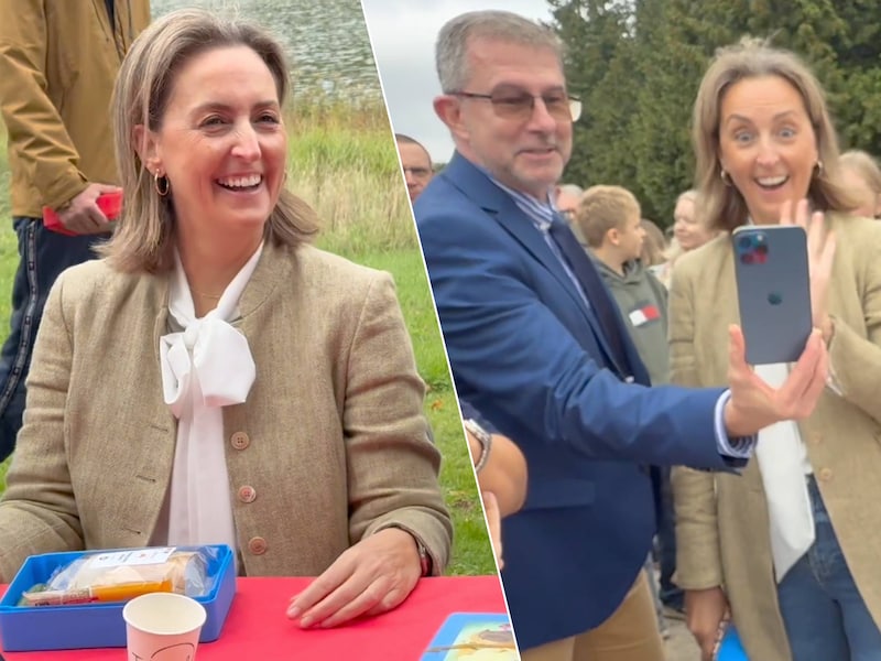 Prinses Claire facetimet met koning Albert en koningin Paola.