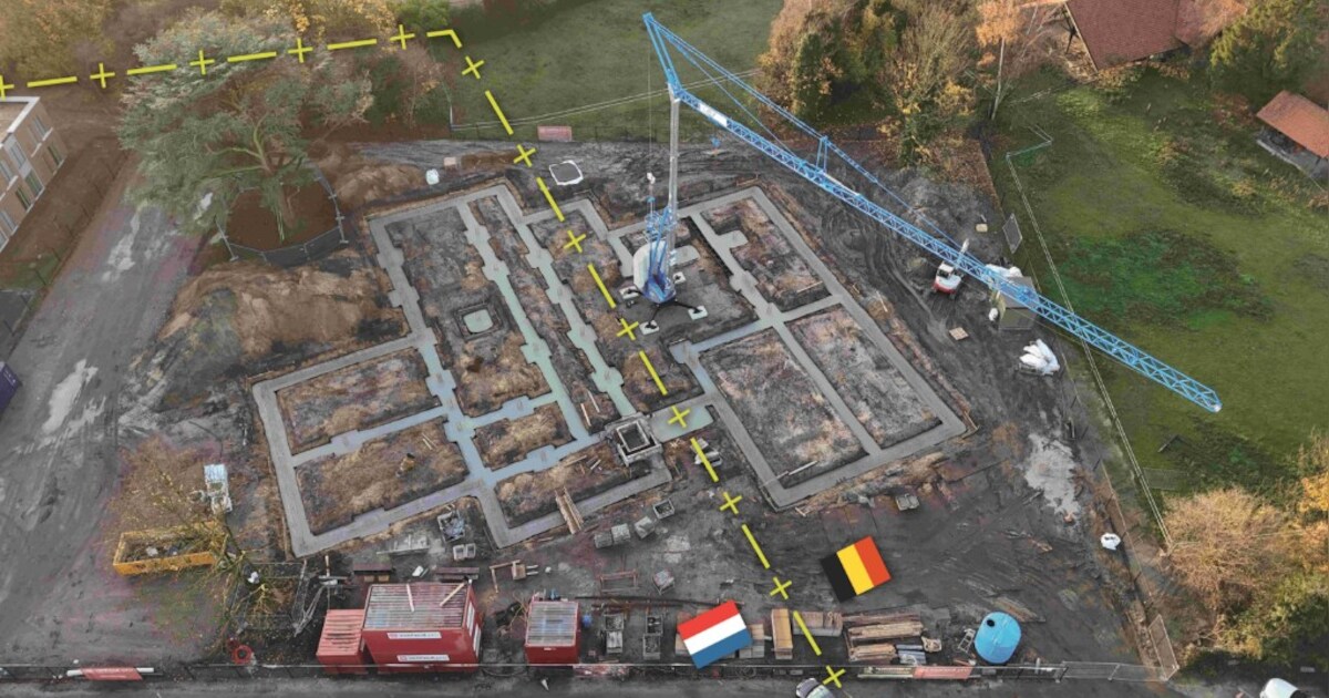 Luchtbeeld geeft spectaculair beeld op van site nieuw cultuurcentrum aan de Loswal