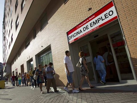 Tewerkstellingskantoor in Madrid.