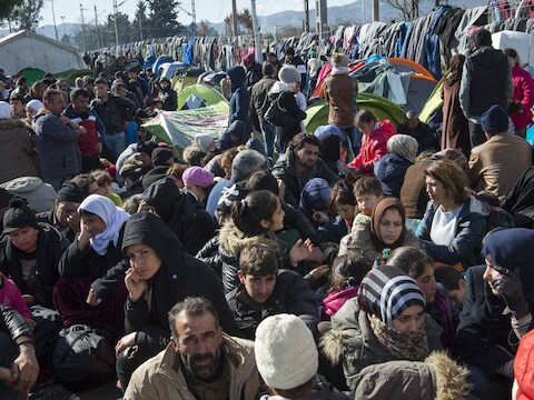 Idomeni, Griekenland.