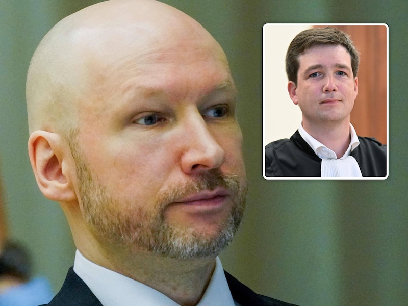 Rune R. uit Opwijk keek op naar Anders Breivik (grote foto). Inzetfoto: Jan Donkers, de advocaat van R.