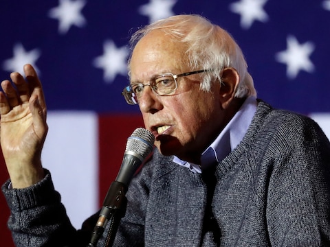 De Democratische politicus Bernie Sanders.