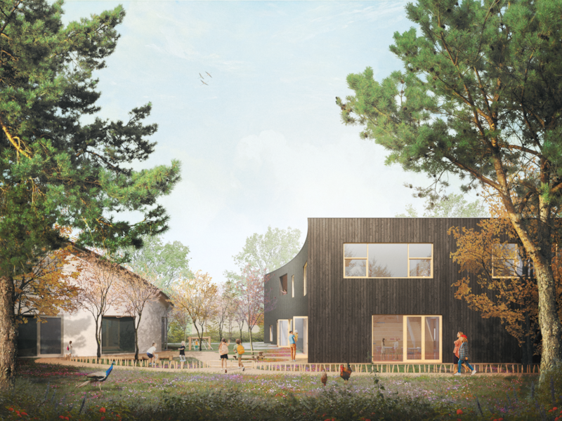 De toekomstige gemeenteschool in Sint-Martens-Latem.
