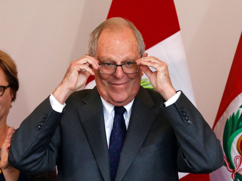 De Peruaanse president Pedro Pablo Kuczynski.