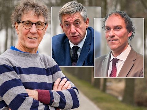 Patrick verliest meer dan 500 euro pensioen per maand. In de kaders: pensioenminister Jan Jambon (N-VA) en ombudsman pensioenen Tony Van Den Steen.