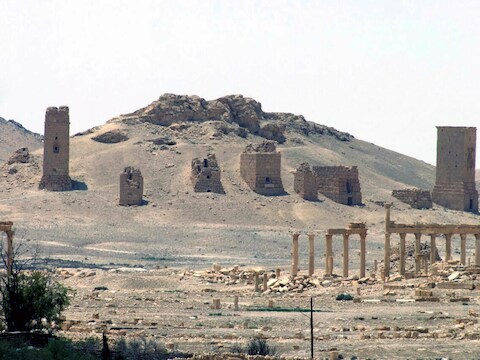 The antieke Syrische stad Palmyra op 17 mei 2015.