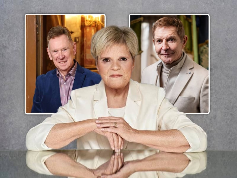 Goeie vrienden Koen Crucke en Luc Appermont steken Margriet Hermans een hart onder de riem. 