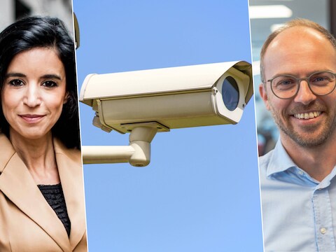 De gemeenteraad van Londerzeel heeft het juridisch kader goedgekeurd voor de inzet van mobiele camera’s in de gemeente. Op de foto: burgemeester Nadia Sminate (N-VA) en gemeenteraadslid Kim Fertinel (LWD)