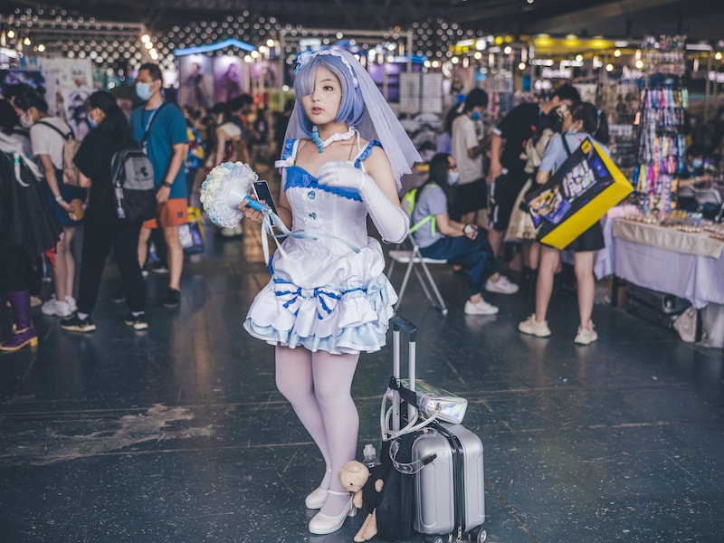 Een beeld van de China International Cartoon and Games Expo in Shanghai. Bedrijven zoals Tencent komen hier hun nieuwe games voorstellen.
