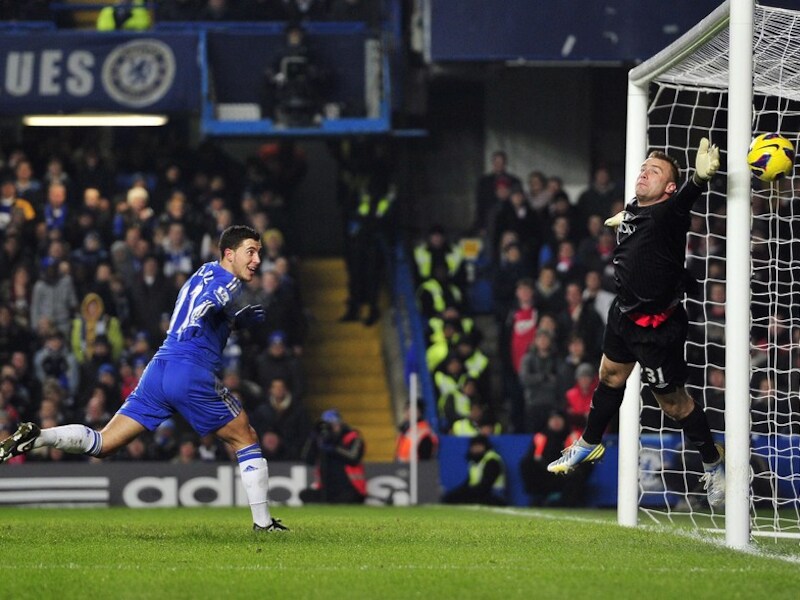 Eden Hazard scoorde de 2-0.