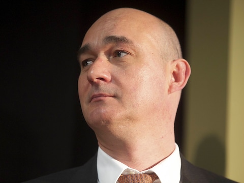 Vertrekkende spoorbaas Jannie Haek.