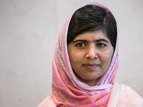 Malala vlak na haar toespraak voor de Verenigde Naties op vrijdag.