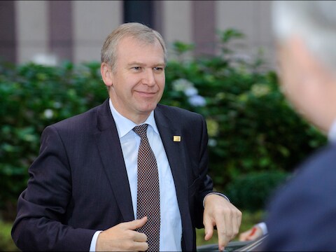 Premier Yves Leterme op de EU-top.
