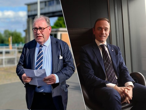 Foto links: burgemeester van Aalst Christoph D’Haese (N-VA). Foto rechts: Wim Leerman.