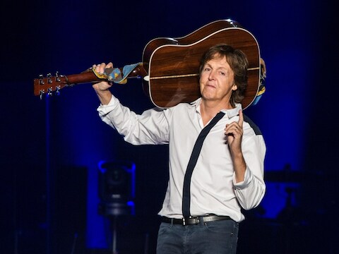 Paul McCartney tijdens een optreden in San Francisco.