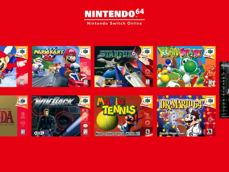 Een deel van het aanbod zijn Nintendo64-klassiekers.