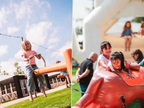 Jonge bezoekers konden zich tijdens Kids Day uitleven met onder meer ponyritjes, springkastelen, spelletjes en mini-hindernissen.