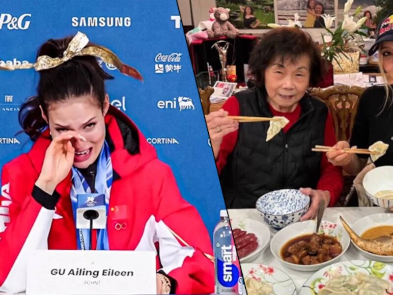 Chinese freestyleskiester barst in tranen uit na olympisch goud: “Ik kreeg net te horen dat mijn oma is overleden”
