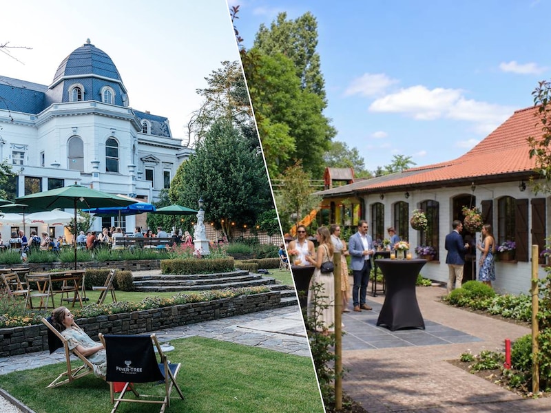 Villa Anamma (links) in Sint-Amandsberg en Feestzaal Lage Vuurse (rechts) in Oostakker.