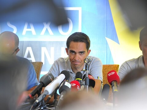Alberto Contador op Corsica.