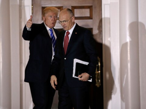 Donald Trump en Andy Puzder.