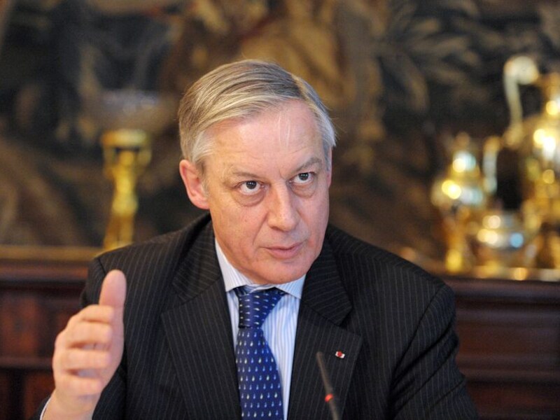 Christian Noyer, gouverneur van de Franse Centrale Bank.