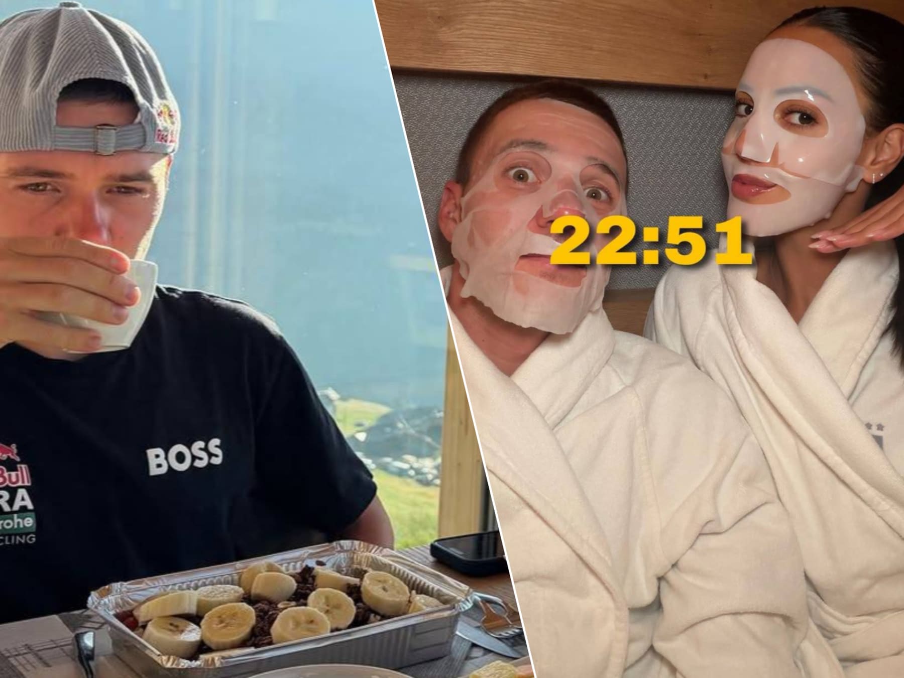 Van stevig ontbijt over uitzweten in sauna tot gezichtsmasker leggen met Oumi: Remco Evenepoel gunt volgers unieke inkijk