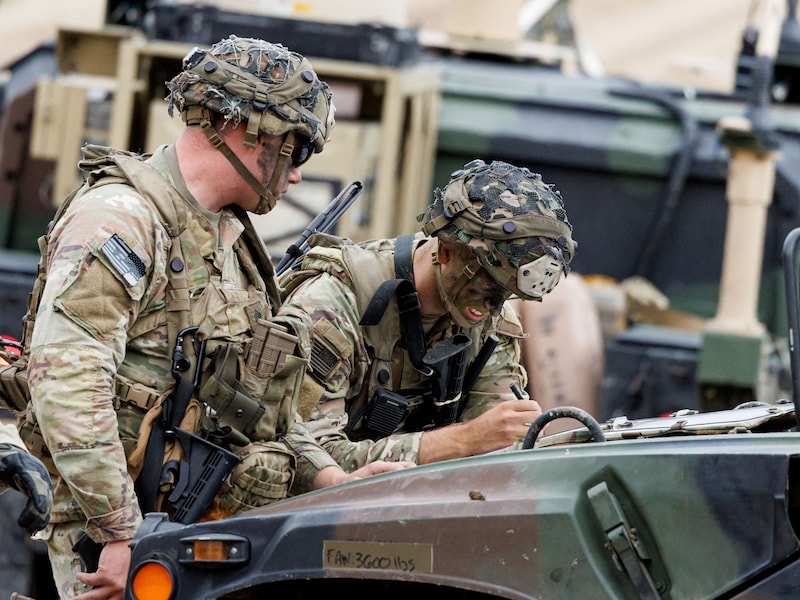 Archiefbeeld. Amerikaanse soldaten tijdens een militaire oefening in de Duitse plaats Hohenfels. (08/09/22)
