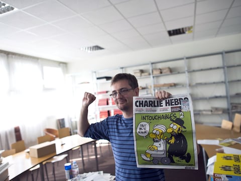 De bewuste satirische cartoon die heel wat controverse veroorzaakte.