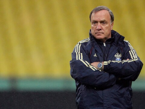 Dick Advocaat, bondscoach van Rusland.