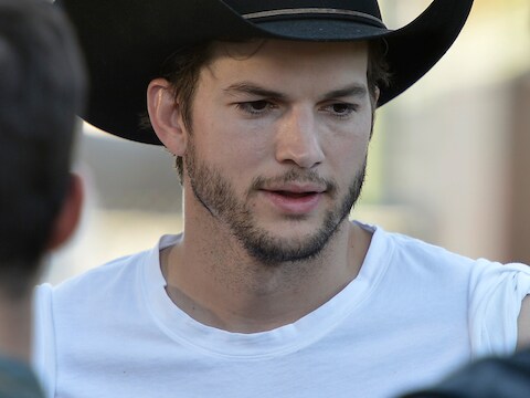 Acteur Ashton Kutcher in Indio.