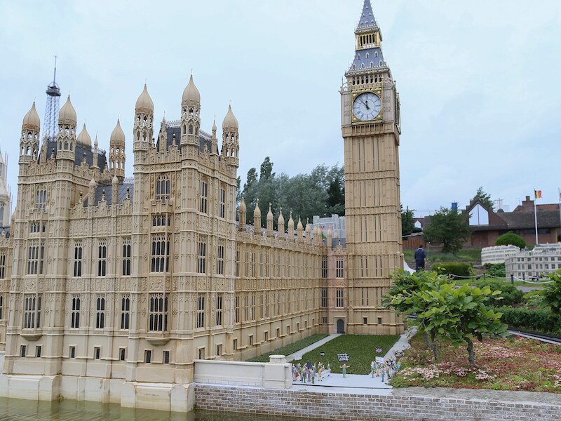 Big Ben en Westminster Palace zijn de twee bekendste Britse monumenten in Mini-Europe.