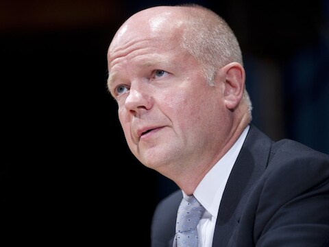 De Britse minister van Buitenlandse Zaken William Hague.