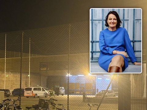 De celbrand vond zaterdag rond 23 uur plaats in de gevangenis in Brugge. Inzet: Kathleen Van De Vijver, woordvoerder van het gevangeniswezen.