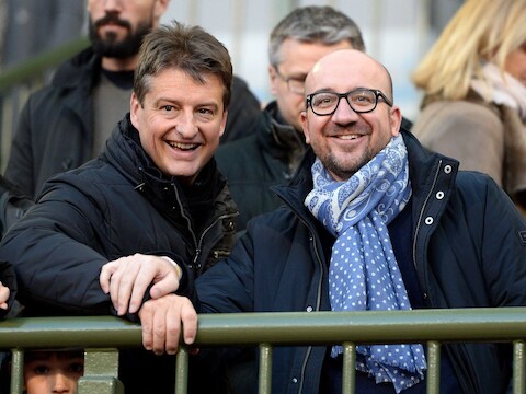 MR-voorzitter Olivier Chastel en premier Charles Michel.