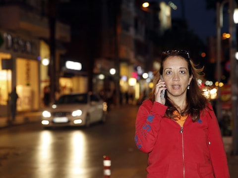 Ebru Umar in de Turkse stad Kusadasi.