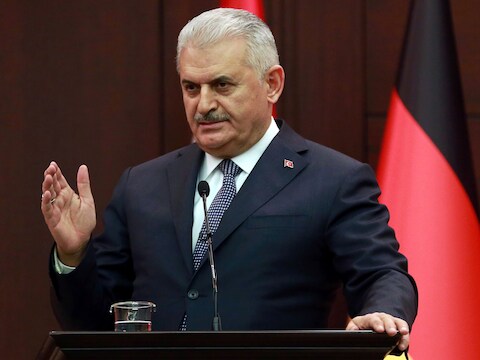 De Turkse premier Binali Yildirim.