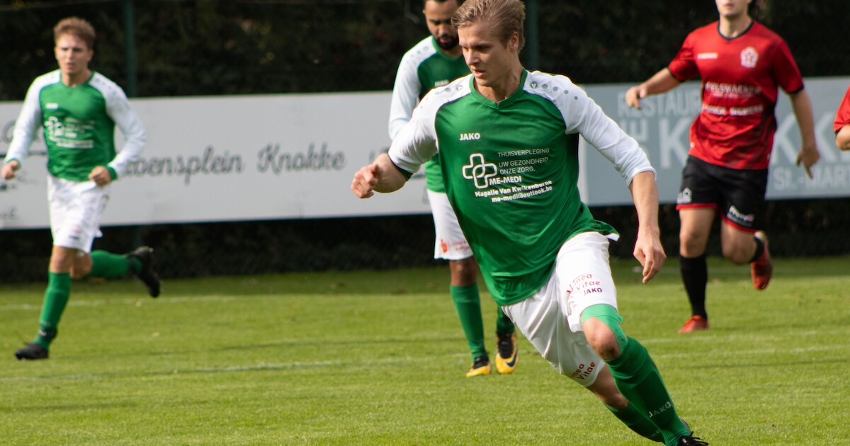 Klaus Praet (Sint-Denijs) beslist derby tegen Mariakerke met twee goals ...
